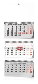 Wandkalender - Dreimonatskalender - Faltschachtel (mit internationalen Feiertagen)